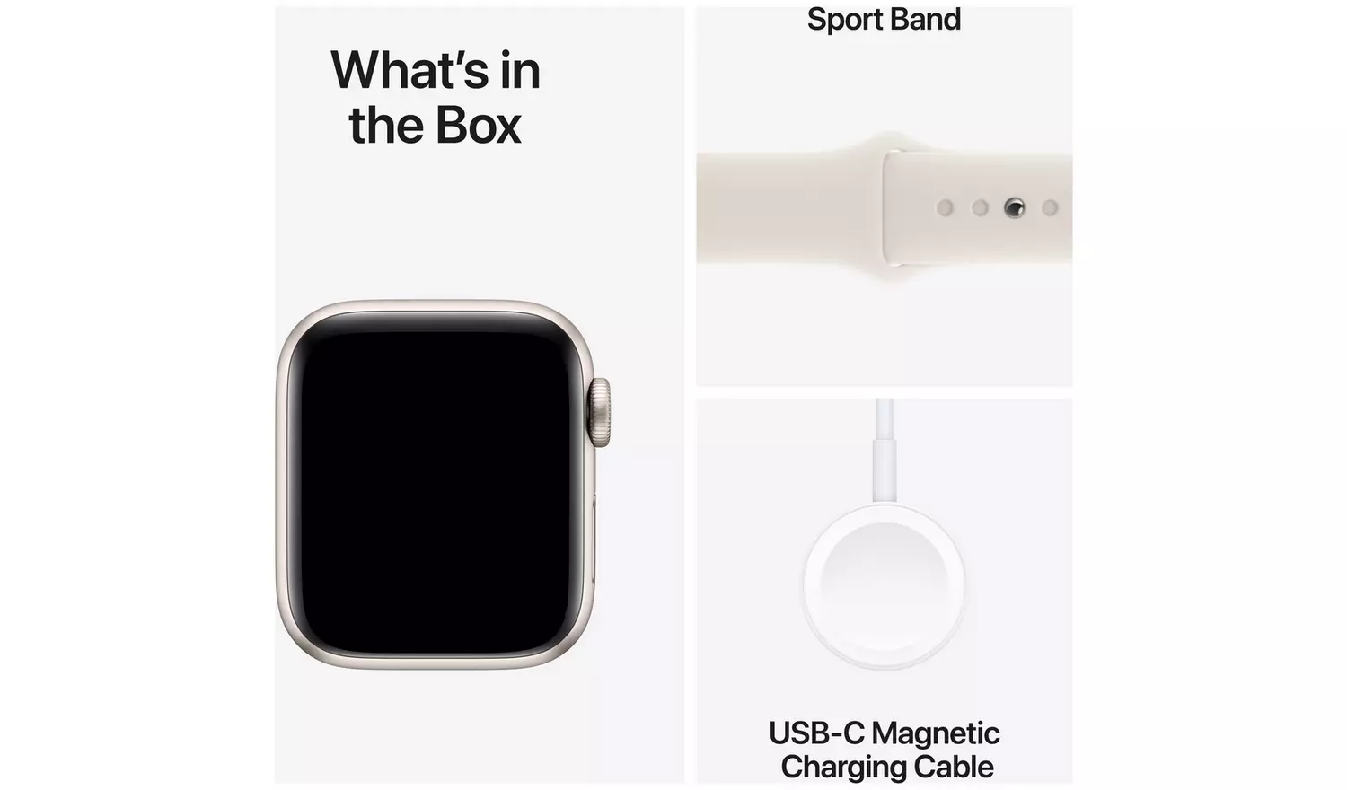 Apple Watch SE 2024 GPS 40mm Starlight Sport Band - S/M