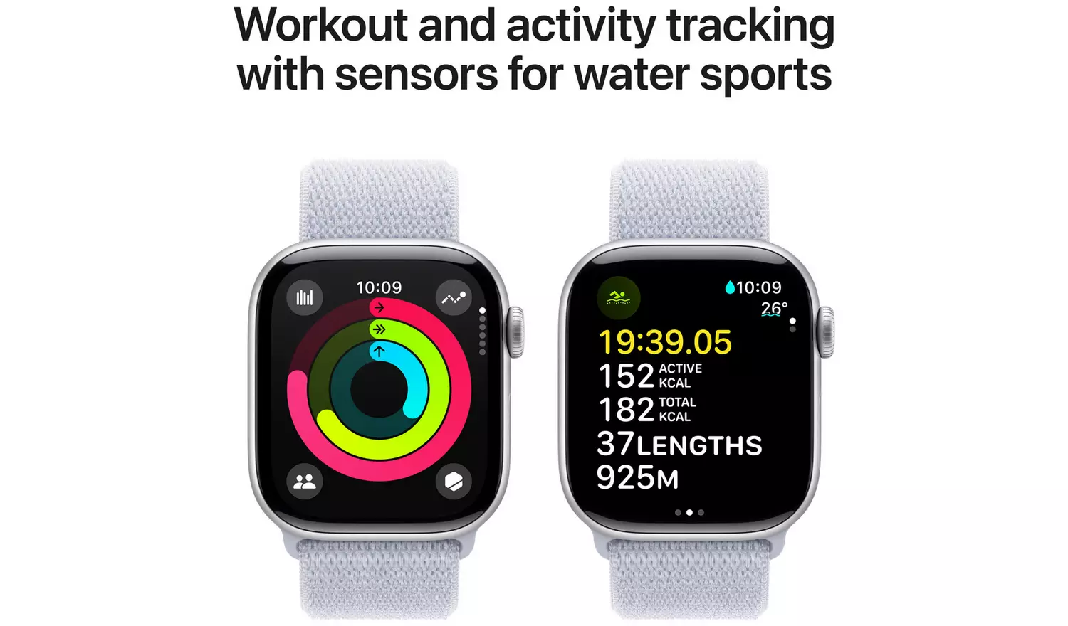 Apple Watch Series 10 GPS 42mm Silver Blue Cloud Sport Loop