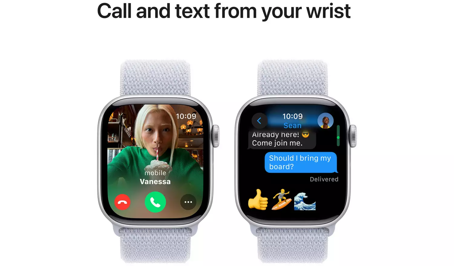 Apple Watch Series 10 GPS 42mm Silver Blue Cloud Sport Loop