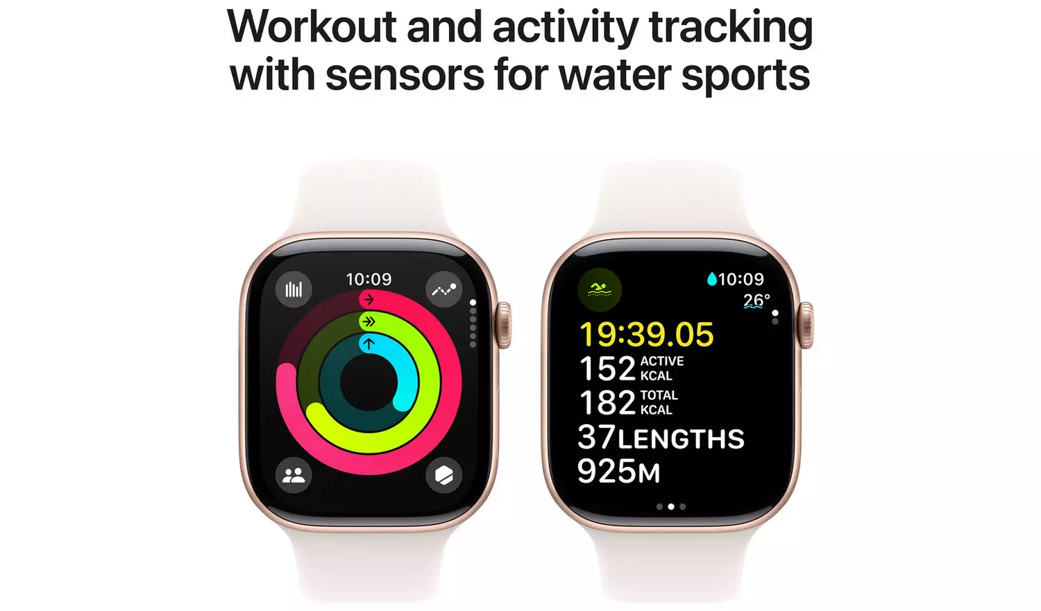 Apple Watch Series 10 GPS 46mm Rose Gold Light Blush - M/L