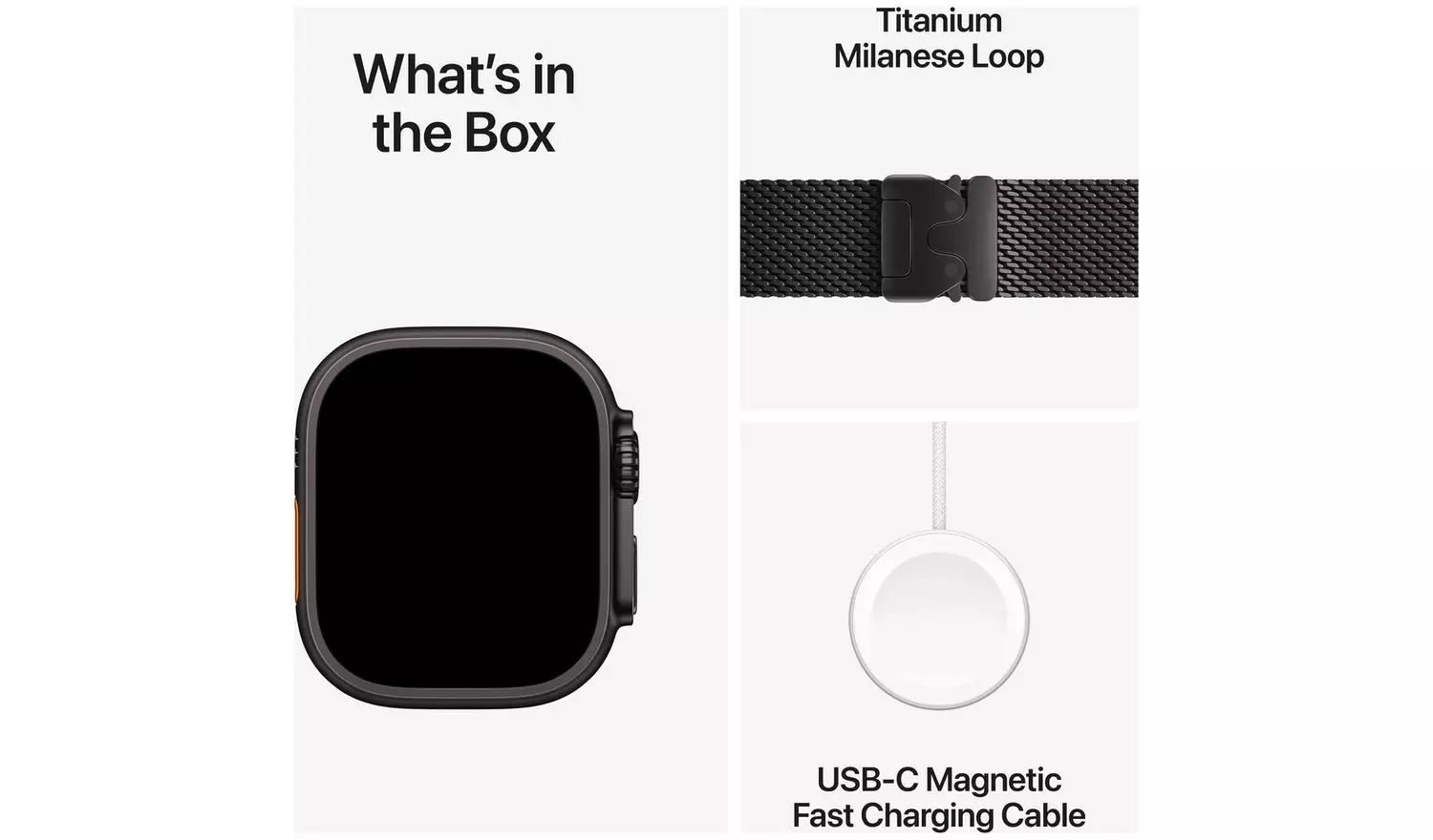 Apple Watch Ultra 2 2024 49mm Black Titanium Milanese Loop M
