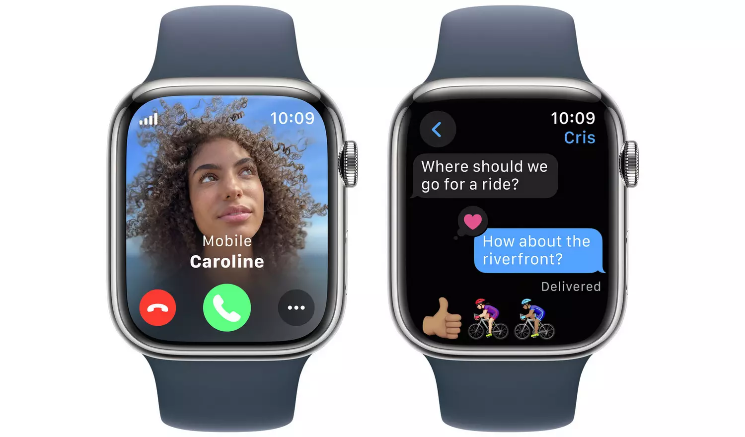 Apple Watch Series 9 GPS+Cell 45mm Steel Storm Blue Band S/M