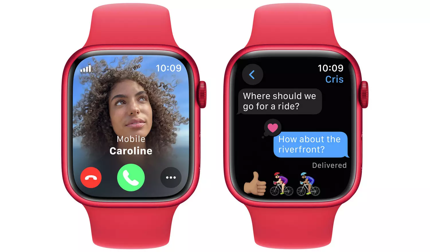 Apple Watch Series 9 GPS 45mm Red Sport Band - M/L