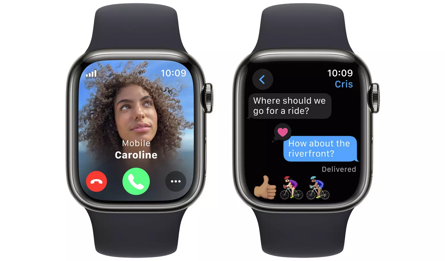 Apple Watch Series 9 GPS+Cell 41mm Steel & Midnight Band M/L