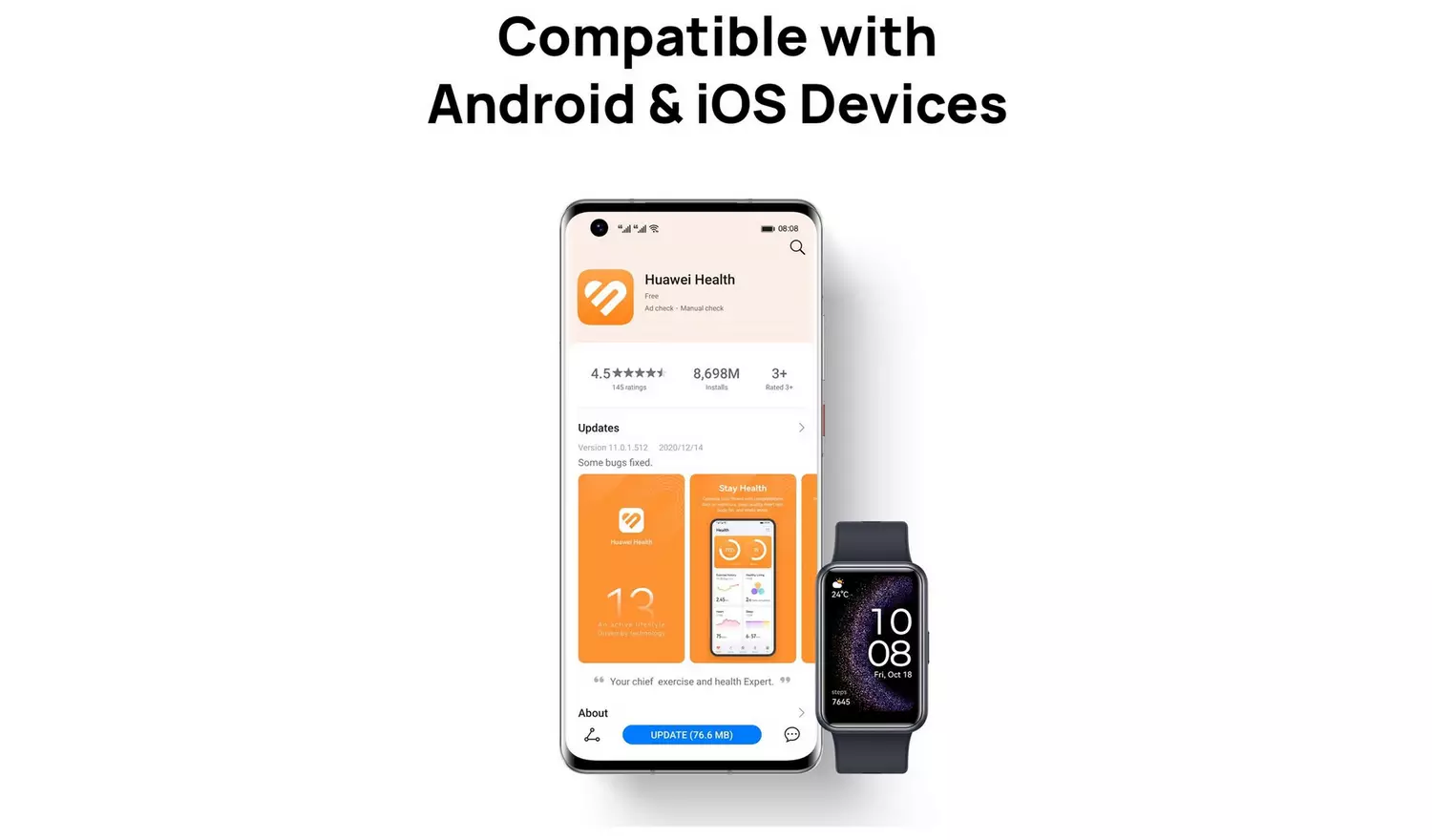 HUAWEI Watch Fit SE Smart Watch - Nebula Pink