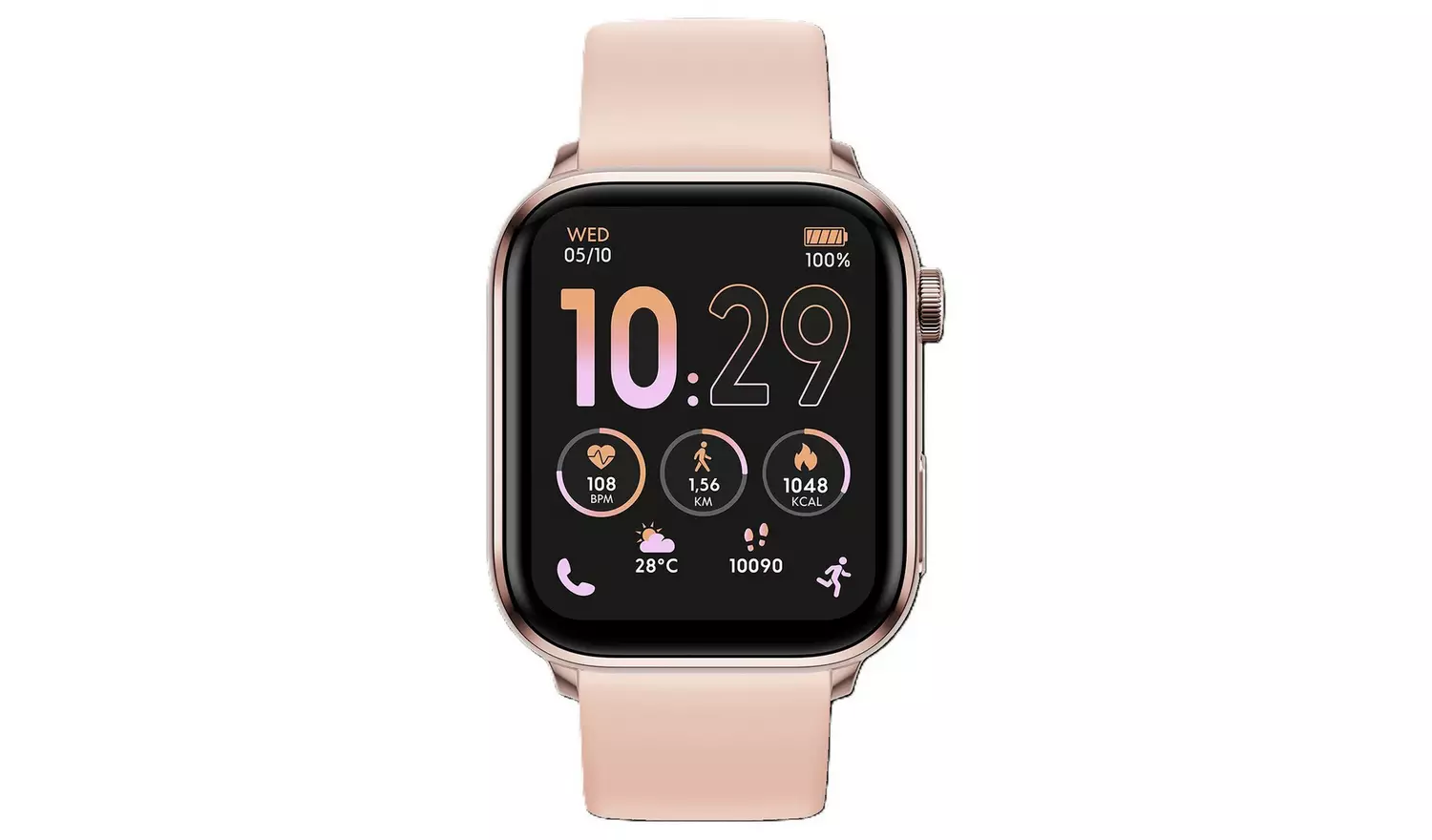 ICE-Watch Rose Gold Case Nude Silicone Strap Smart Watch