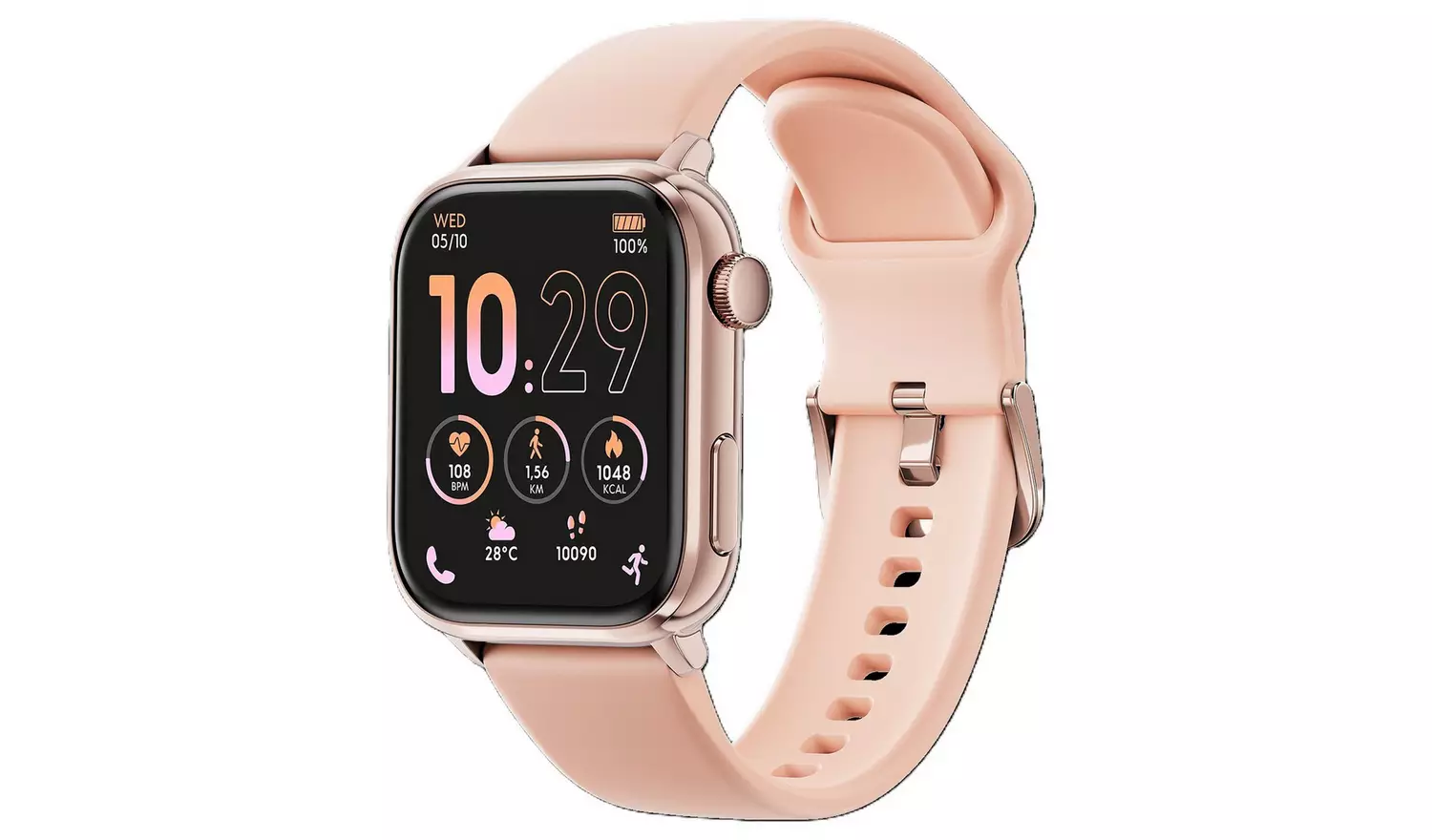 ICE-Watch Rose Gold Case Nude Silicone Strap Smart Watch