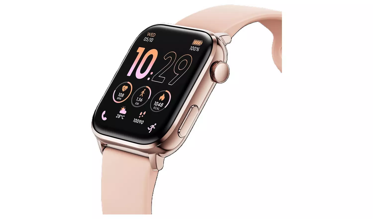 ICE-Watch Rose Gold Case Nude Silicone Strap Smart Watch