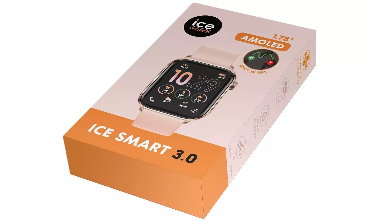 ICE-Watch Rose Gold Case Nude Silicone Strap Smart Watch