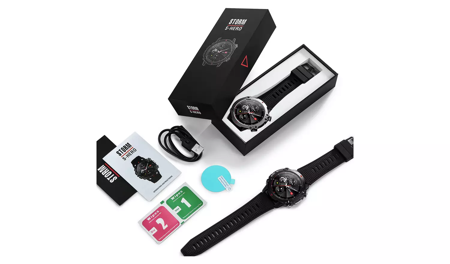 STORM S-Hero Black Strap Smart Watch