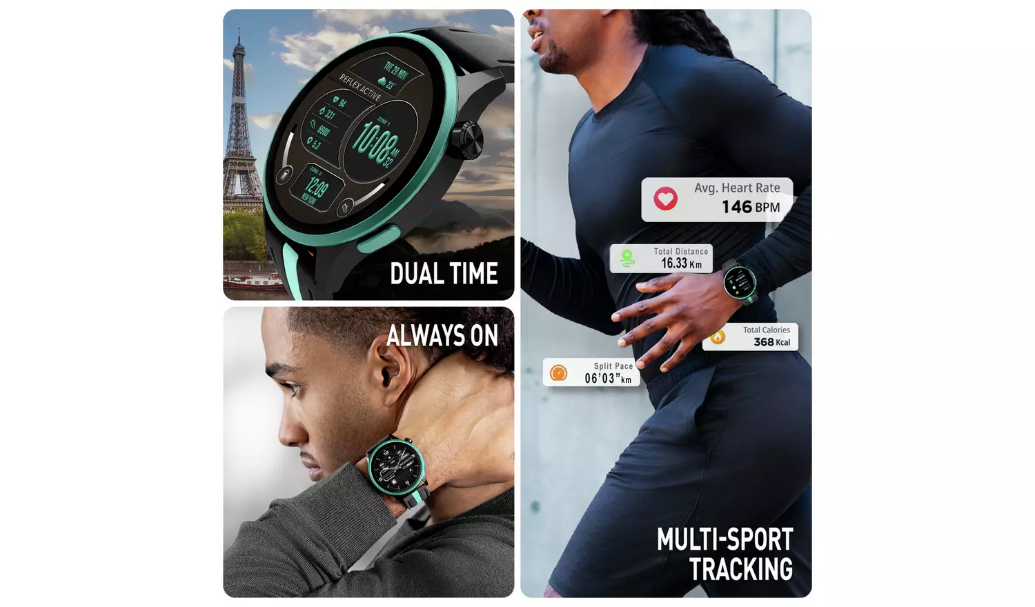 Reflex Active AMOLED GPS Calling Smart Watch