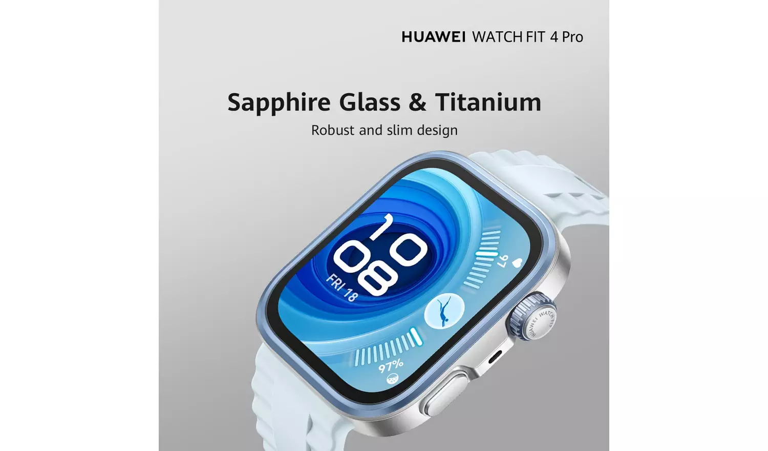 HUAWEI Fit 4 Pro 45mm Smart Watch - Titanium Blue