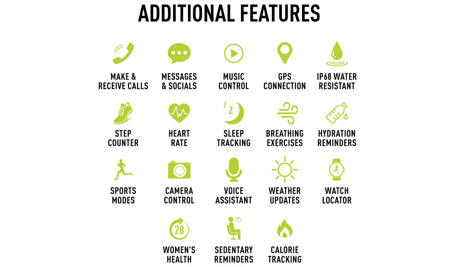 Reflex Active HD Ultra Slim Calling Smart Watch Set