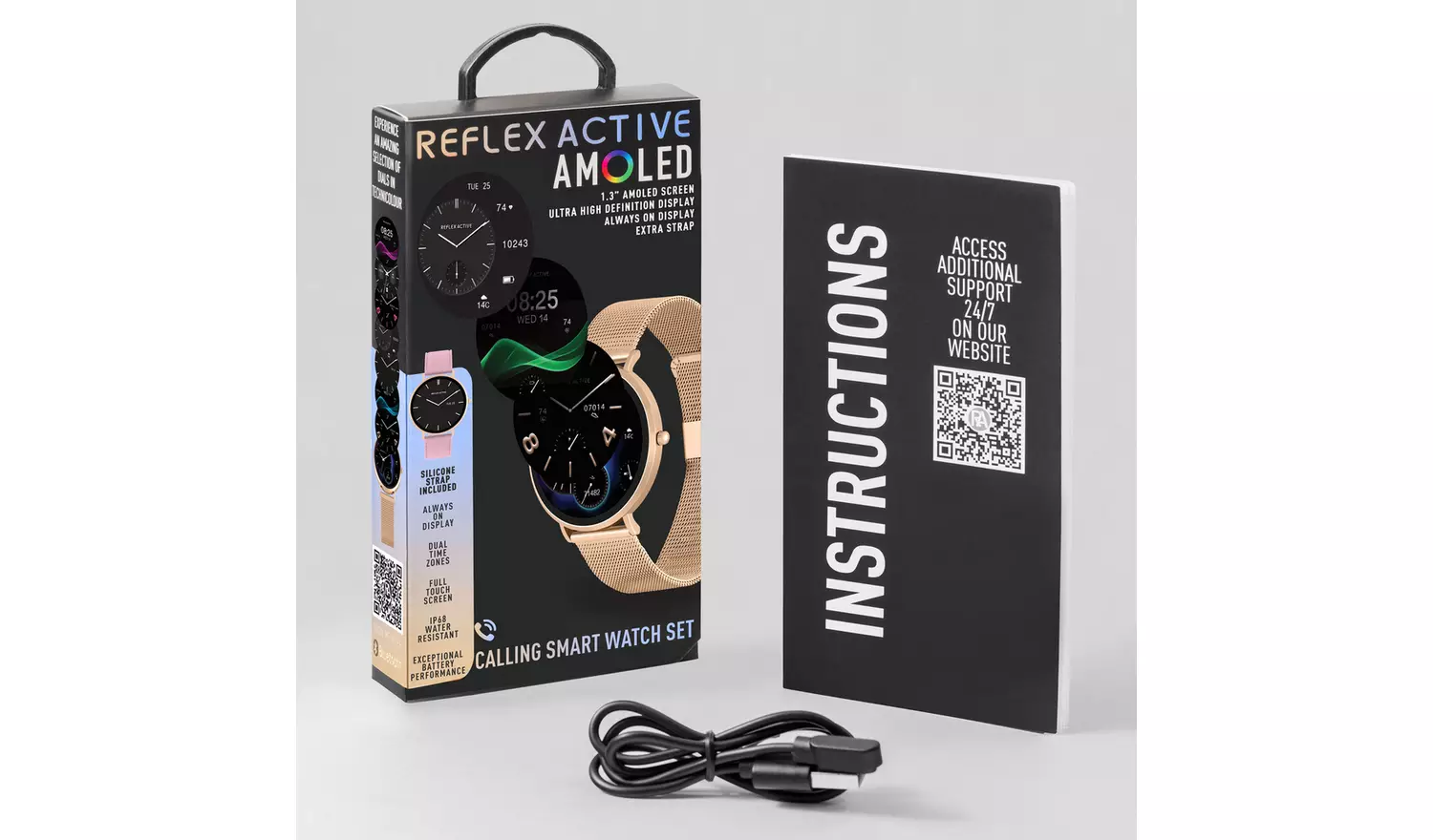 Reflex Active HD Ultra Slim Calling Smart Watch Set