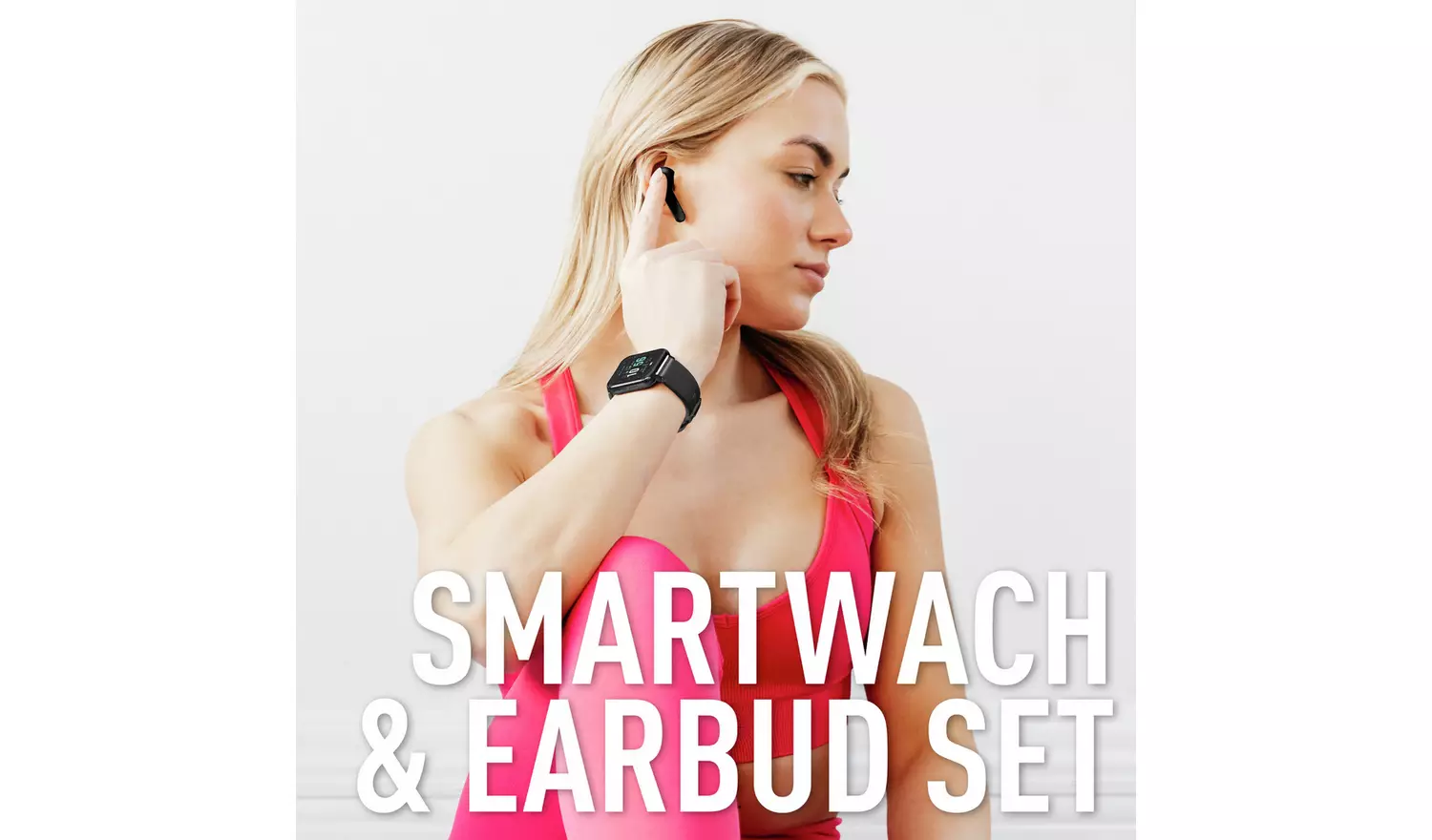 Reflex Active Black Calling Smart Watch And Earbud Set