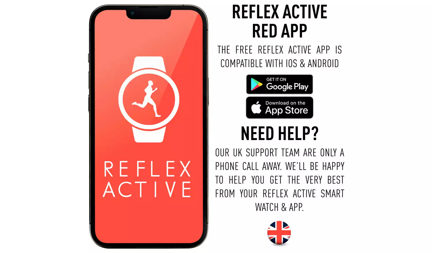 Reflex Active Black Calling Smart Watch And Earbud Set