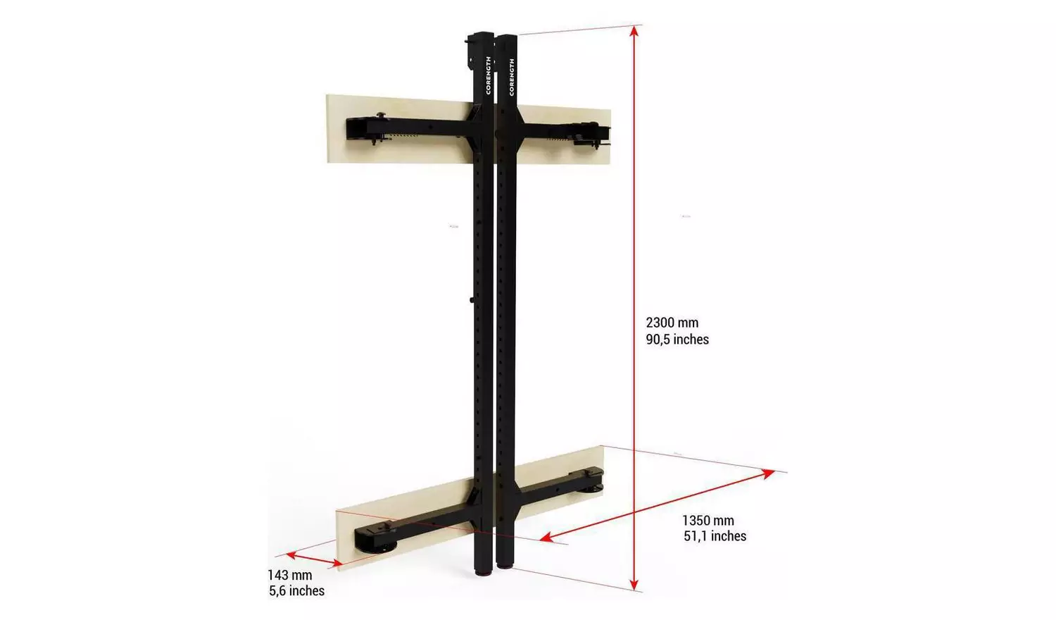 Decathlon Folding Weight Training Wall Rack