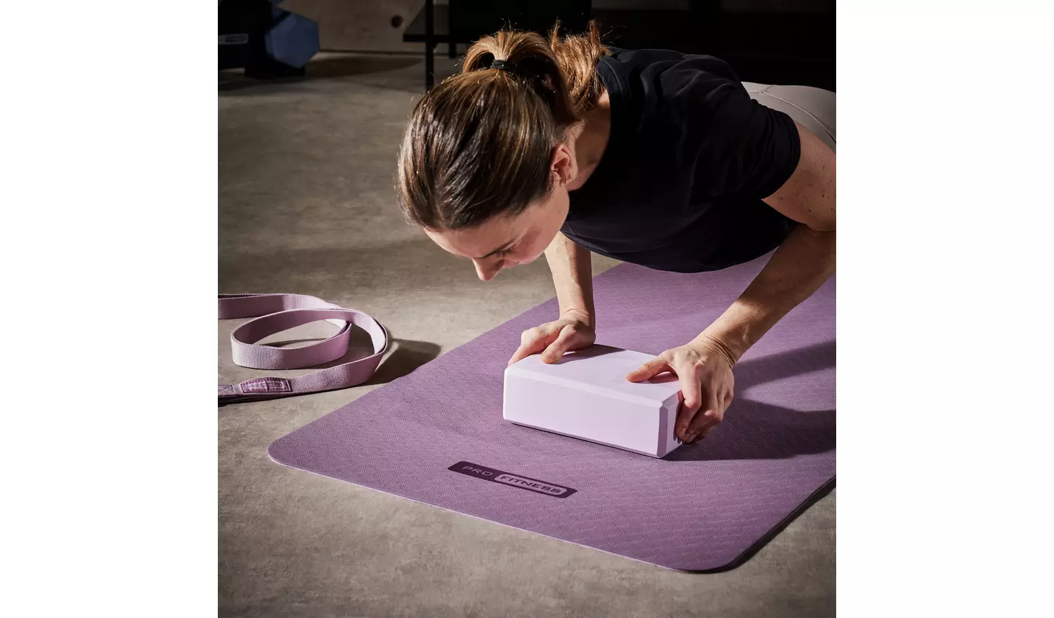 Pro Fitness PVC Yoga Set - Pastel Pink