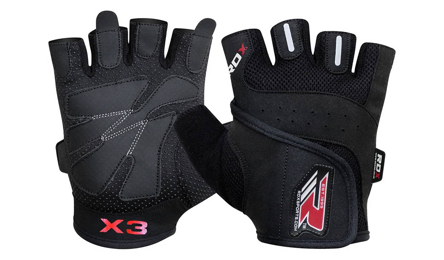 RDX Gel Weightlifting Gloves - Medium/Large