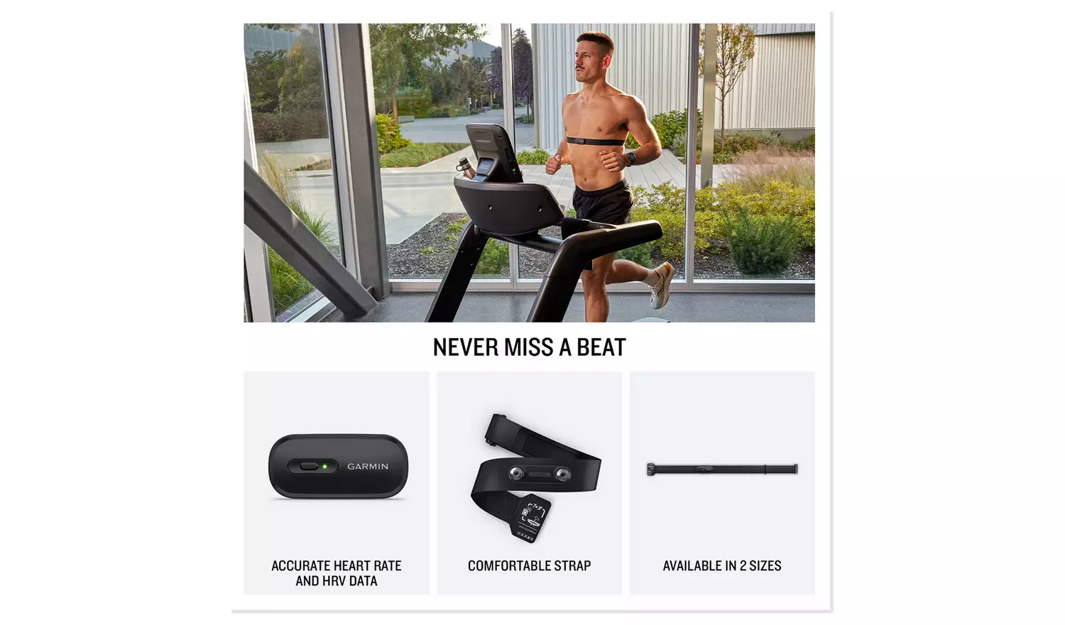 Garmin HRM 200 Heart Rate Monitor - M to XL