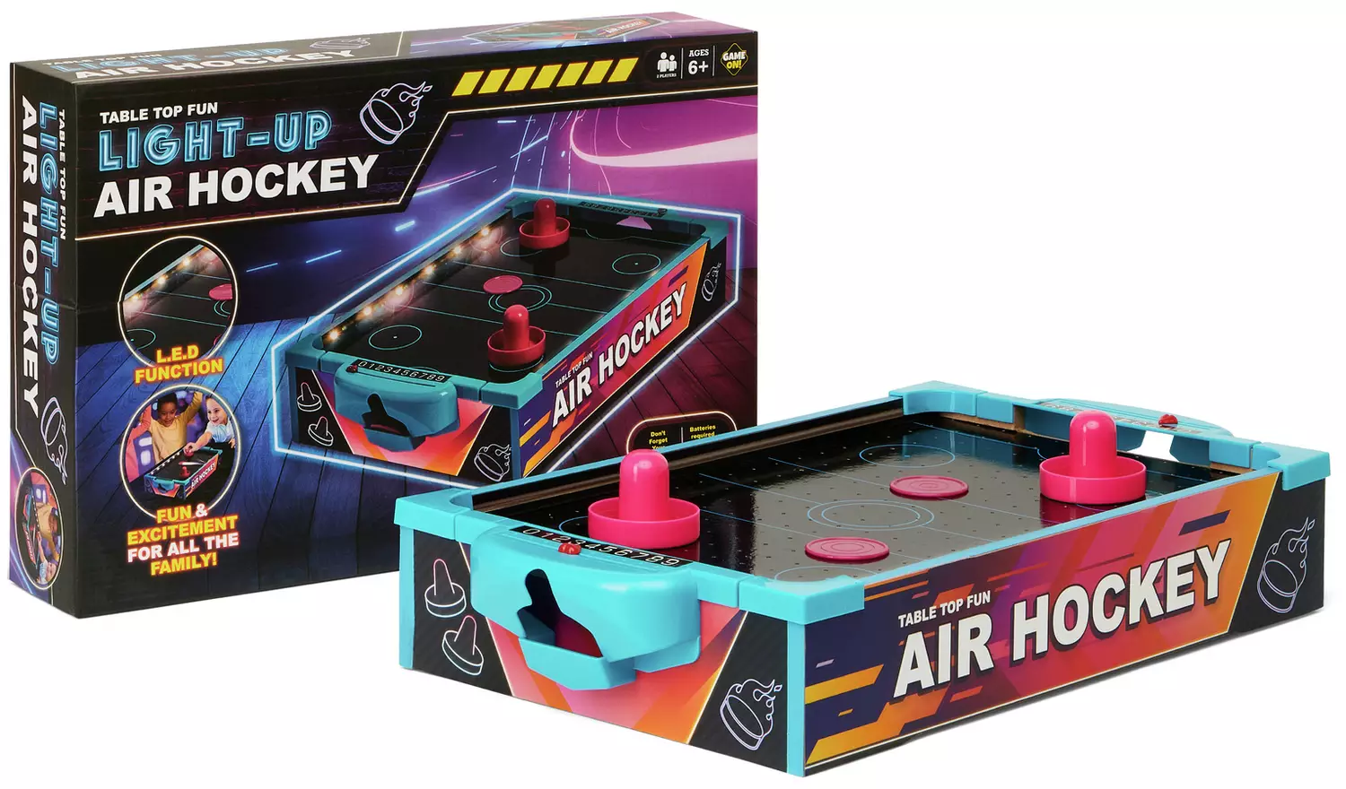Toymania Light Up Air Hockey Table