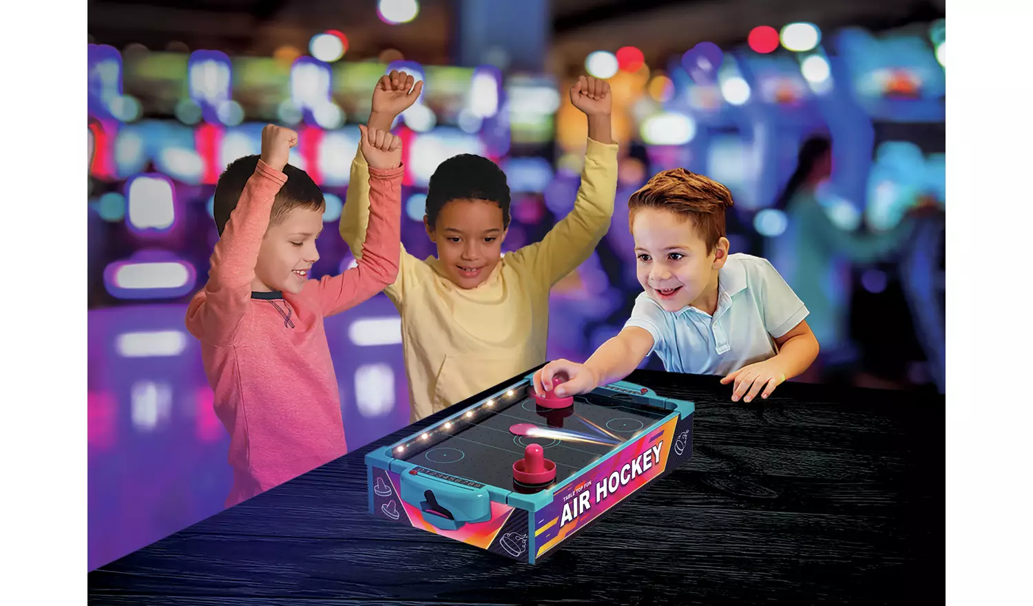 Toymania Light Up Air Hockey Table