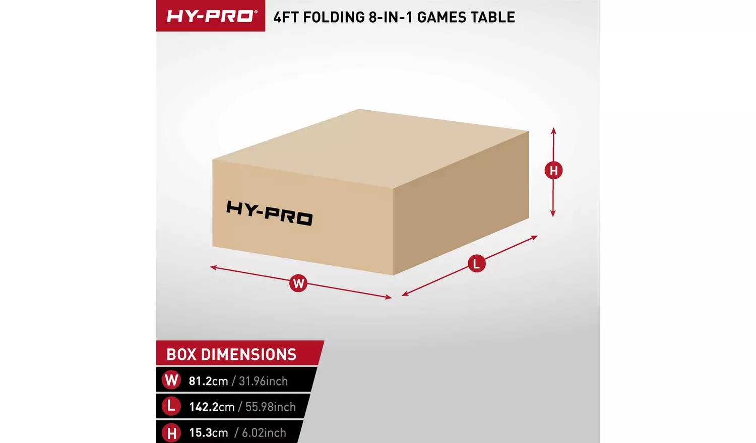 Hy-Pro 8 in 1 Folding Multi Games Table