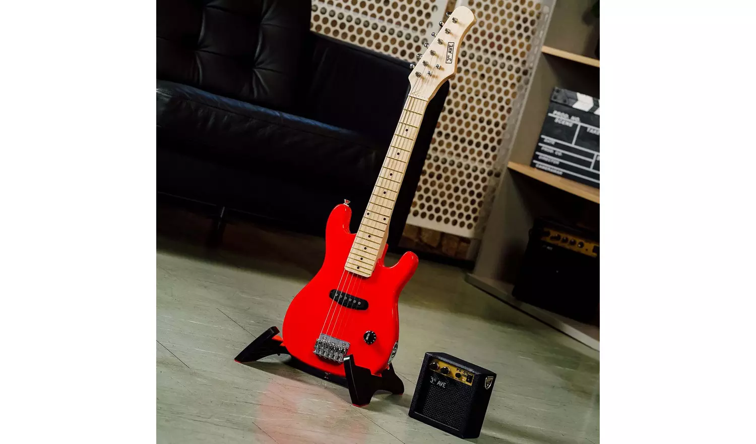 3rd Avenue 1/4 Size Kids Electric Guitar Pack - Red