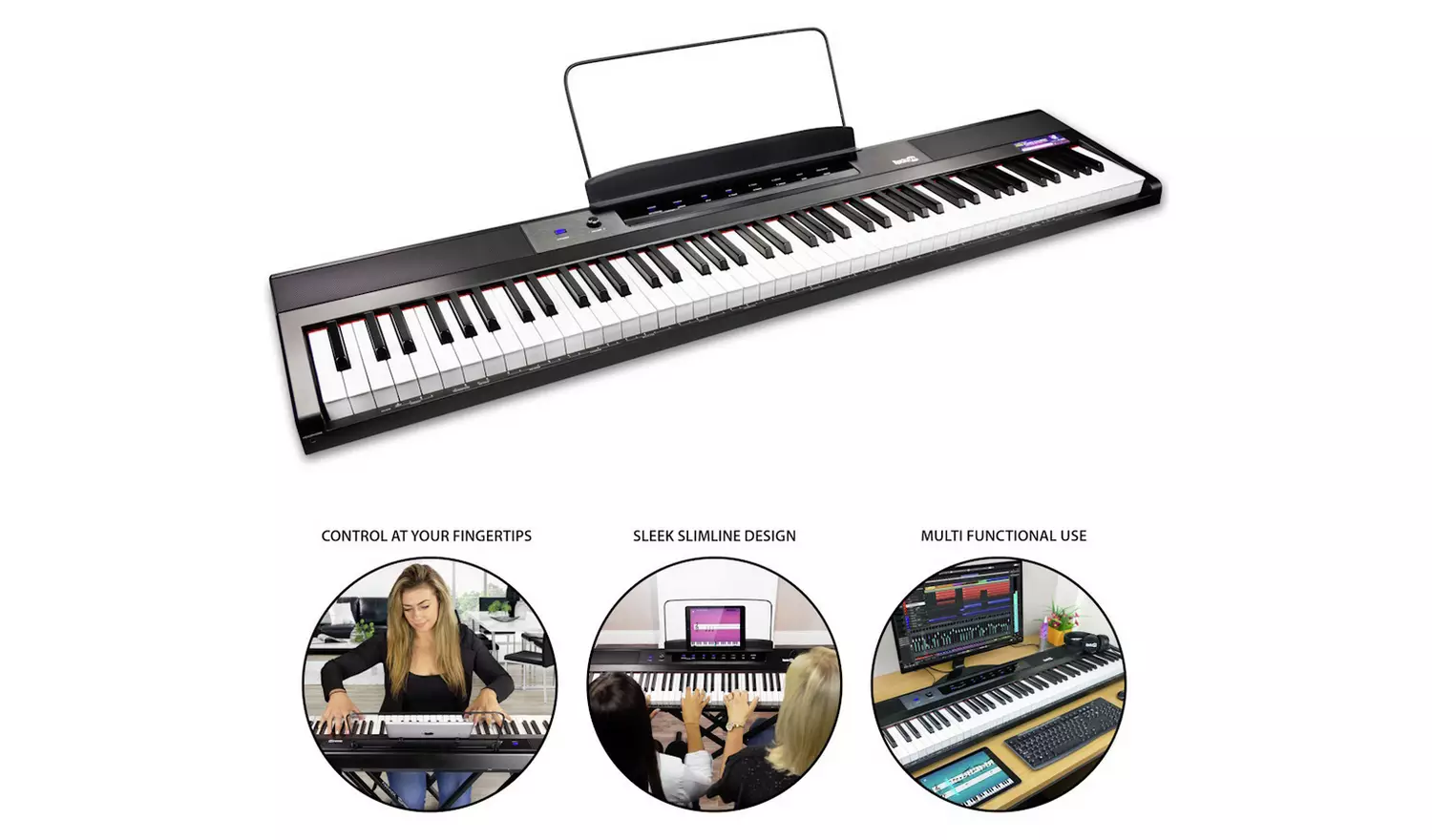 RockJam RJ88DP Full 88 Note Digital Piano