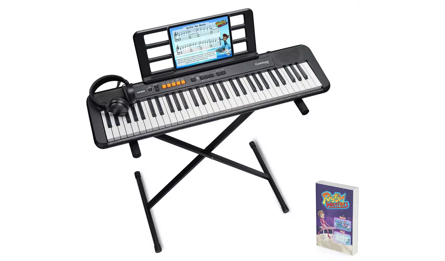 Casio CT-S100AD Keyboard, Stand, Headphones & Lessons Bundle
