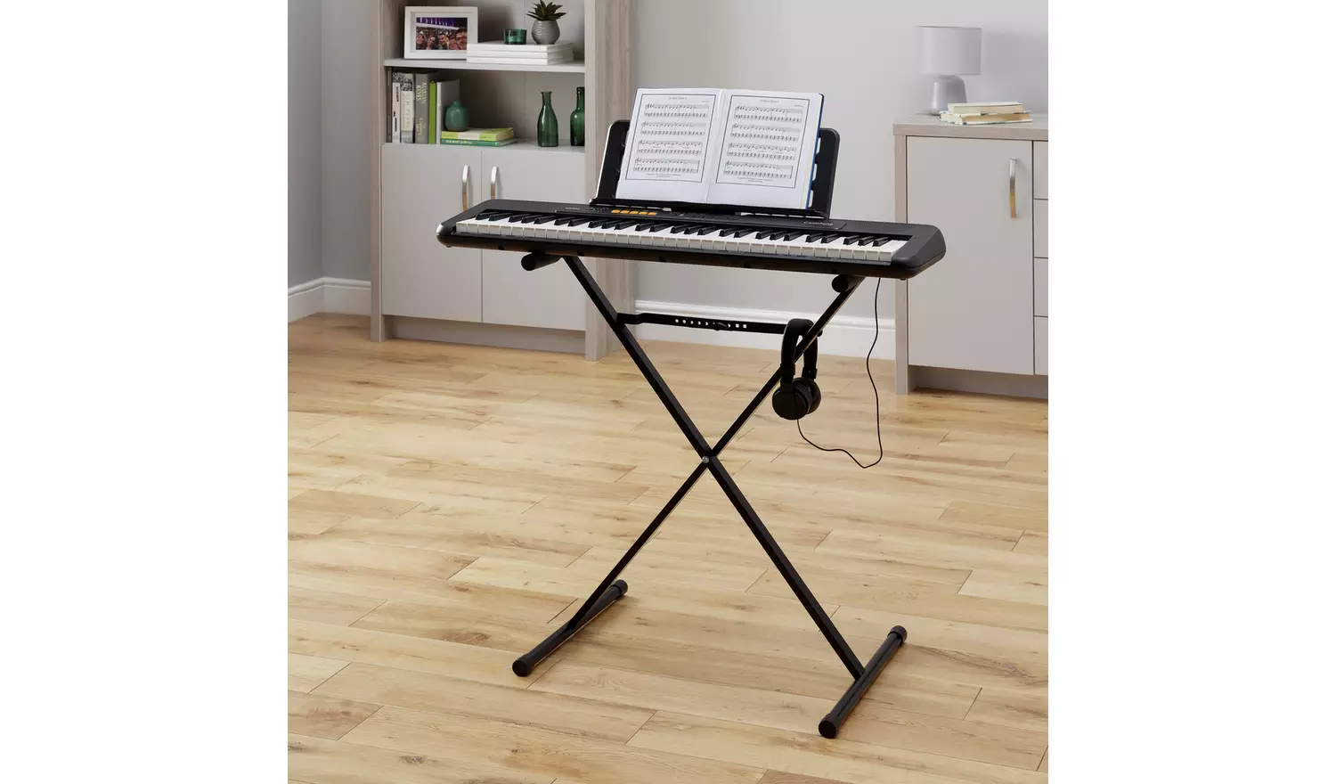 Casio CT-S100AD Keyboard, Stand, Headphones & Lessons Bundle