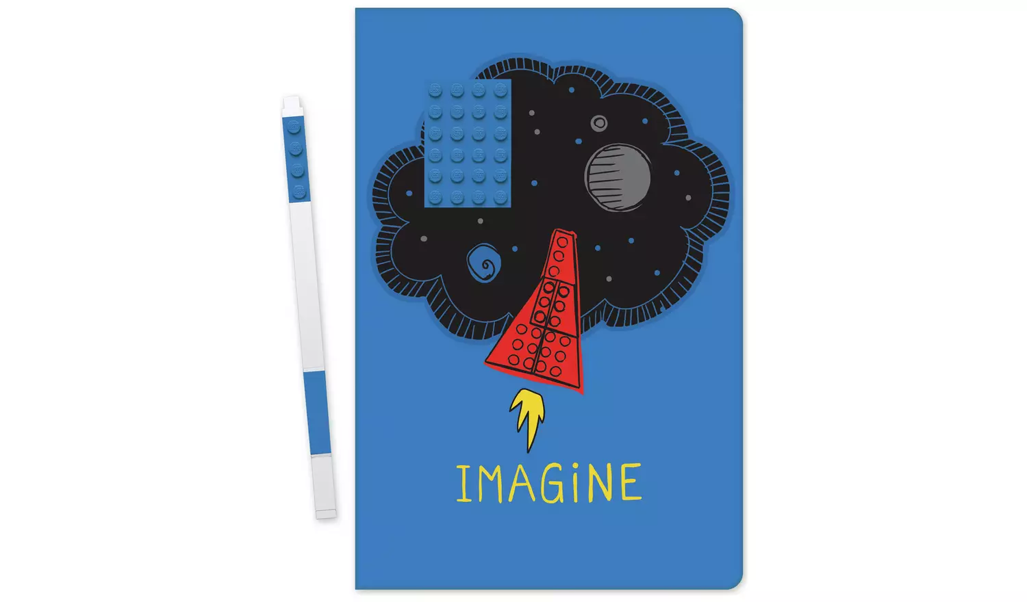 LEGO 2.0 A5 192 Pages Ruled Imagine Journal With Gel Pen
