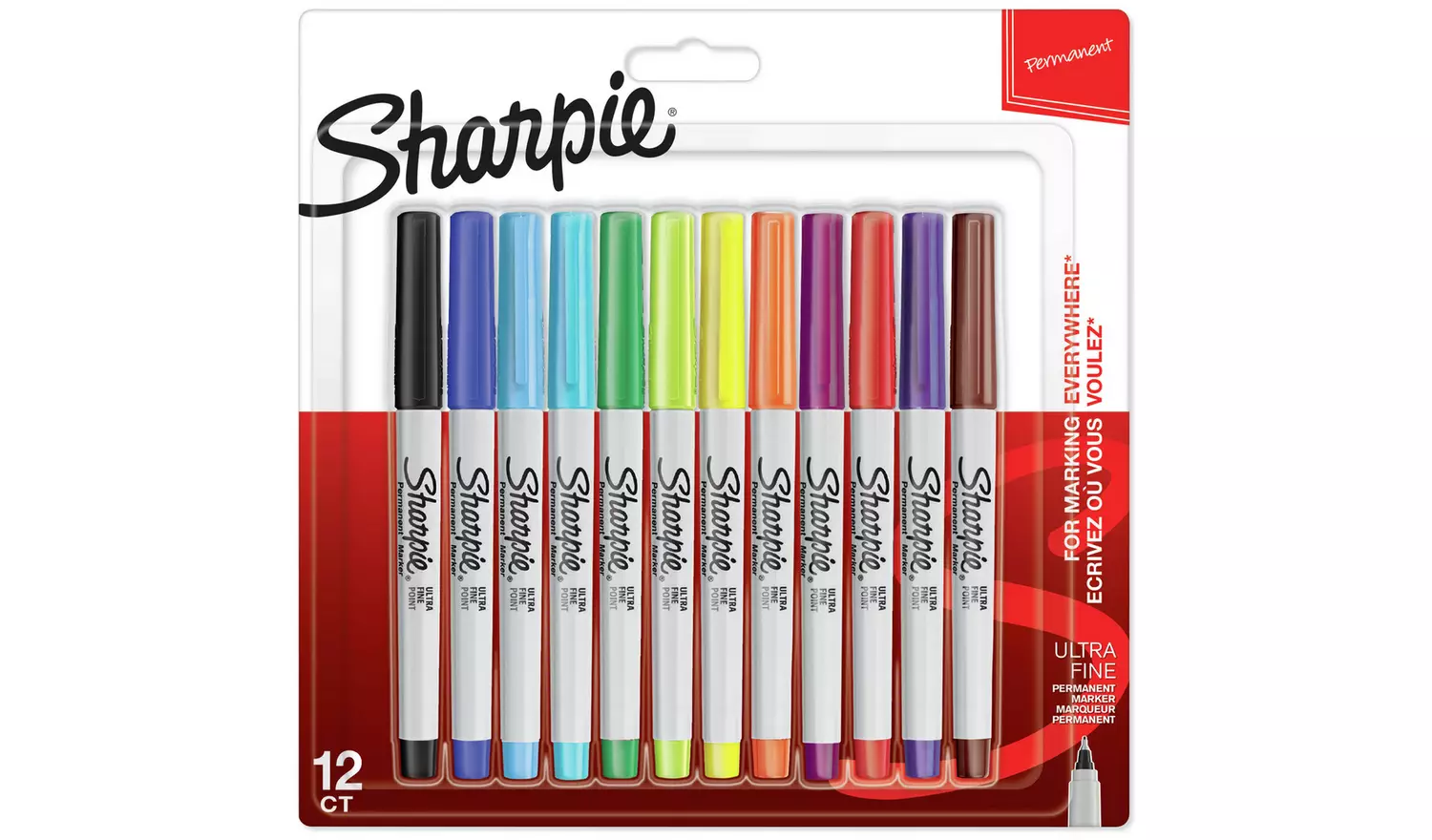 Sharpie Ultra Fine Assorted Permanent Markers - 12 Pack
