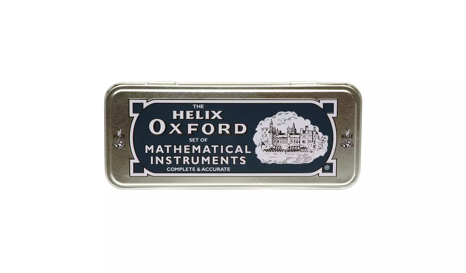Helix Oxford 9 Piece Maths Metal Tin Stationery Sets
