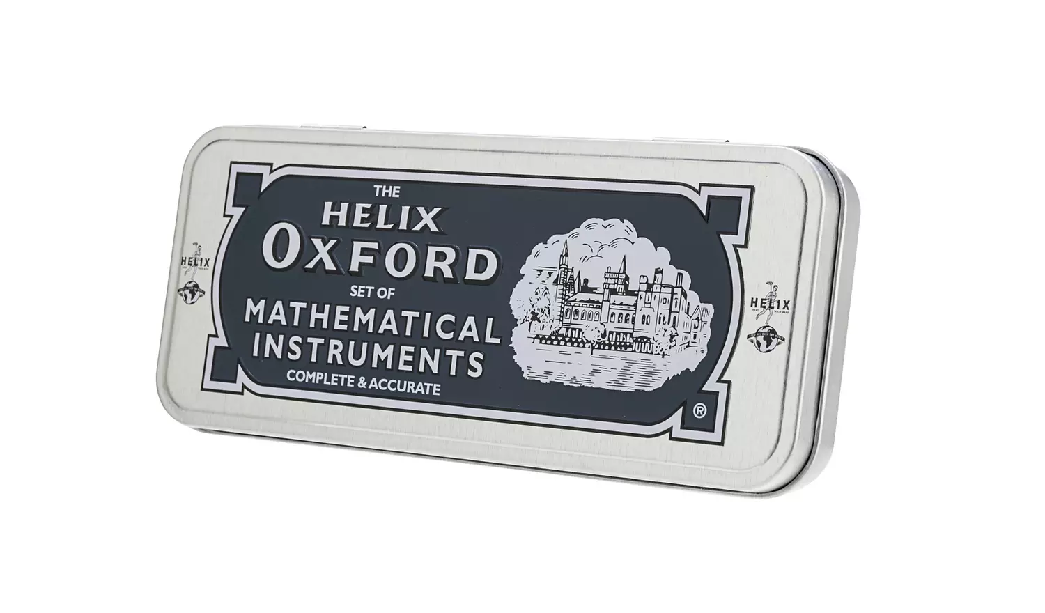 Helix Oxford 9 Piece Maths Metal Tin Stationery Sets
