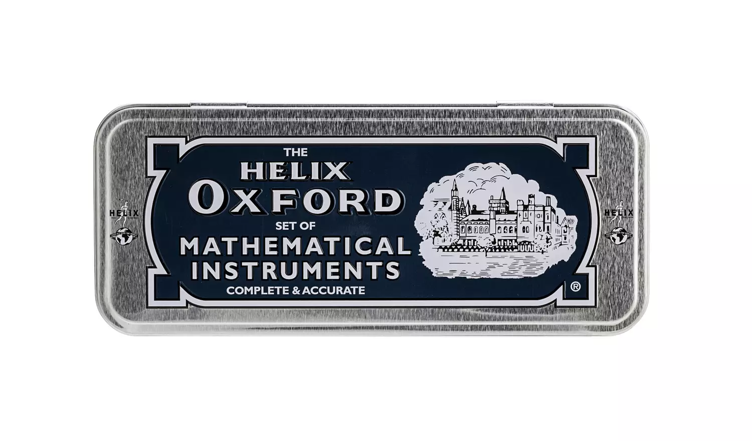 Helix Oxford 9 Piece Maths Metal Tin Stationery Sets
