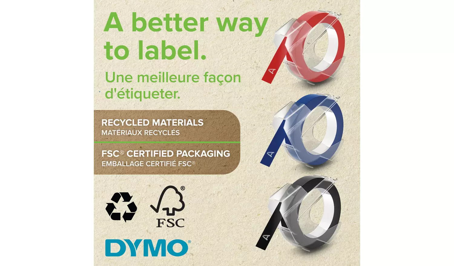 Dymo Black Labels - Set Of 3