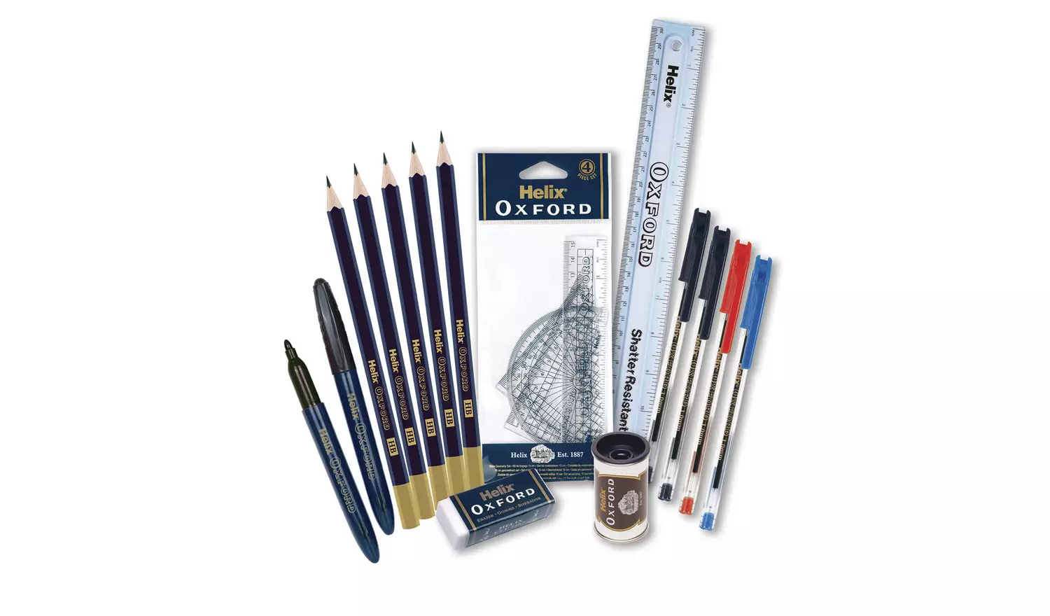 Oxford Filled 18 Piece Pencil Case