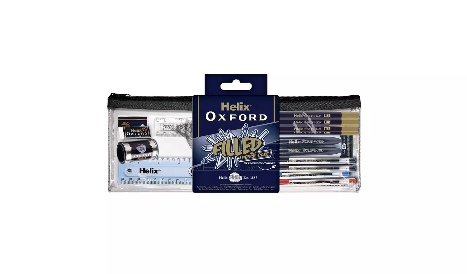 Oxford Filled 18 Piece Pencil Case