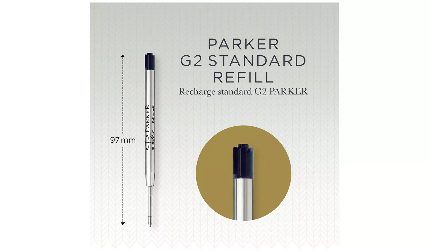 Parker Quinkflow Black Ball Pen Refill - Pack of 2
