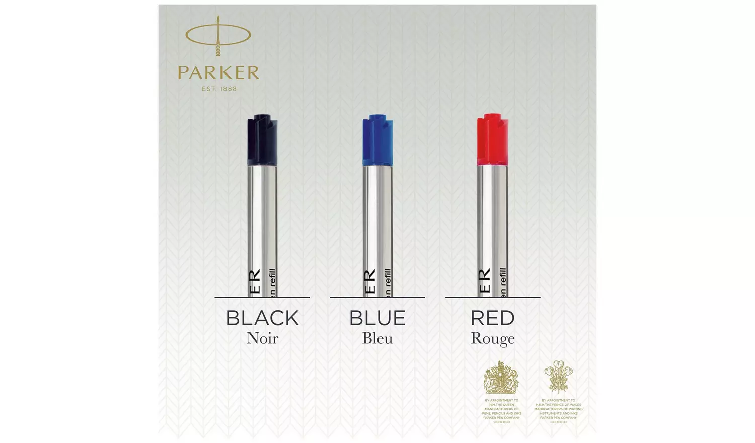 Parker Quinkflow Black Ball Pen Refill - Pack of 2
