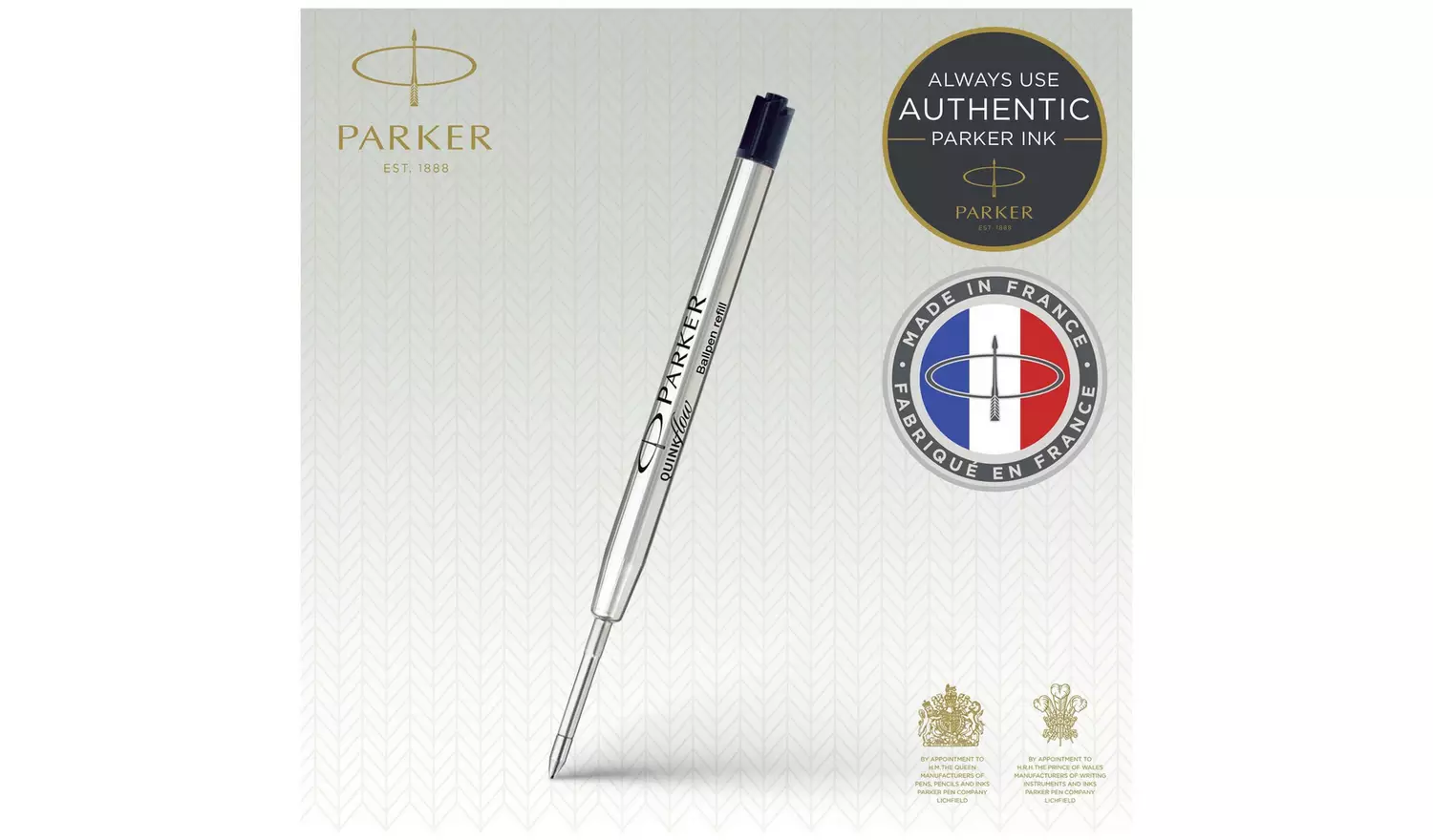 Parker Quinkflow Black Ball Pen Refill - Pack of 2