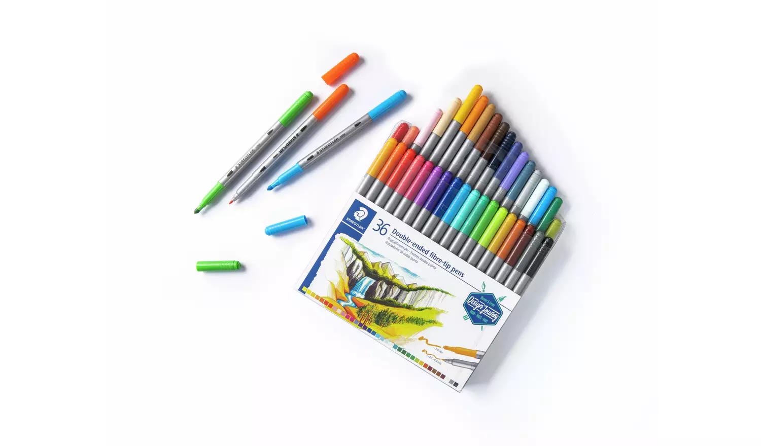 Staedtler Double Ended Fiber Tip Pens - Pack of 36