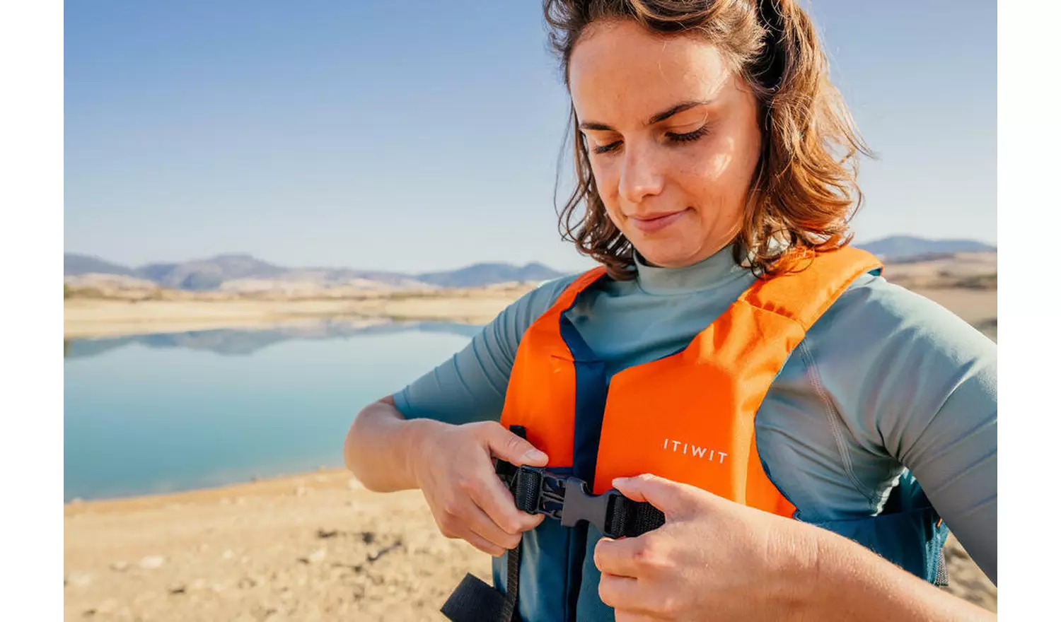Decathlon Ba 50N Buoyancy Aid Orange/Blue - 25/40 Kg