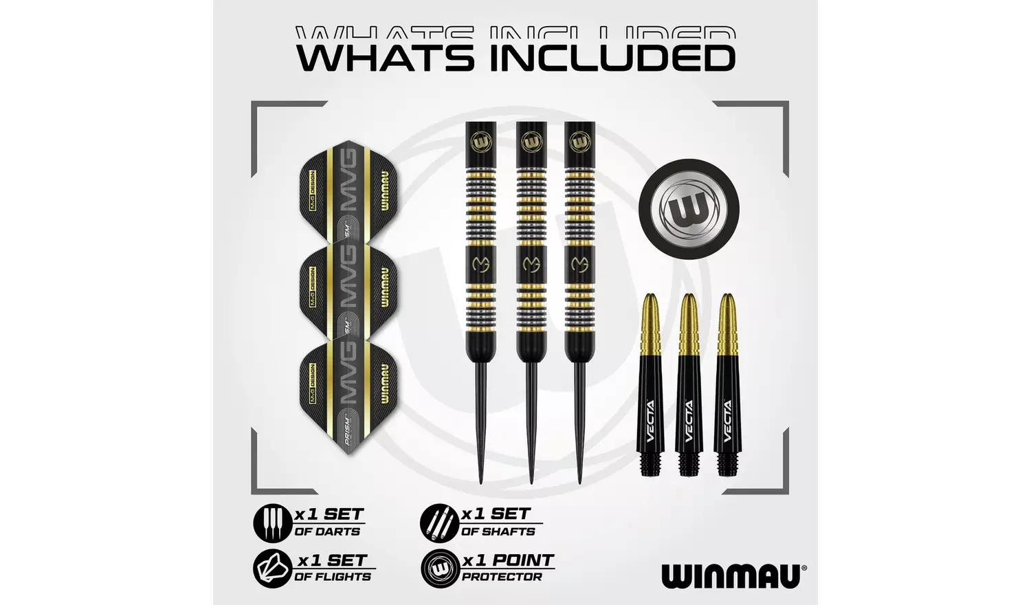 Winmau MVG Trilogy 21.5g 90% Tungsten Darts