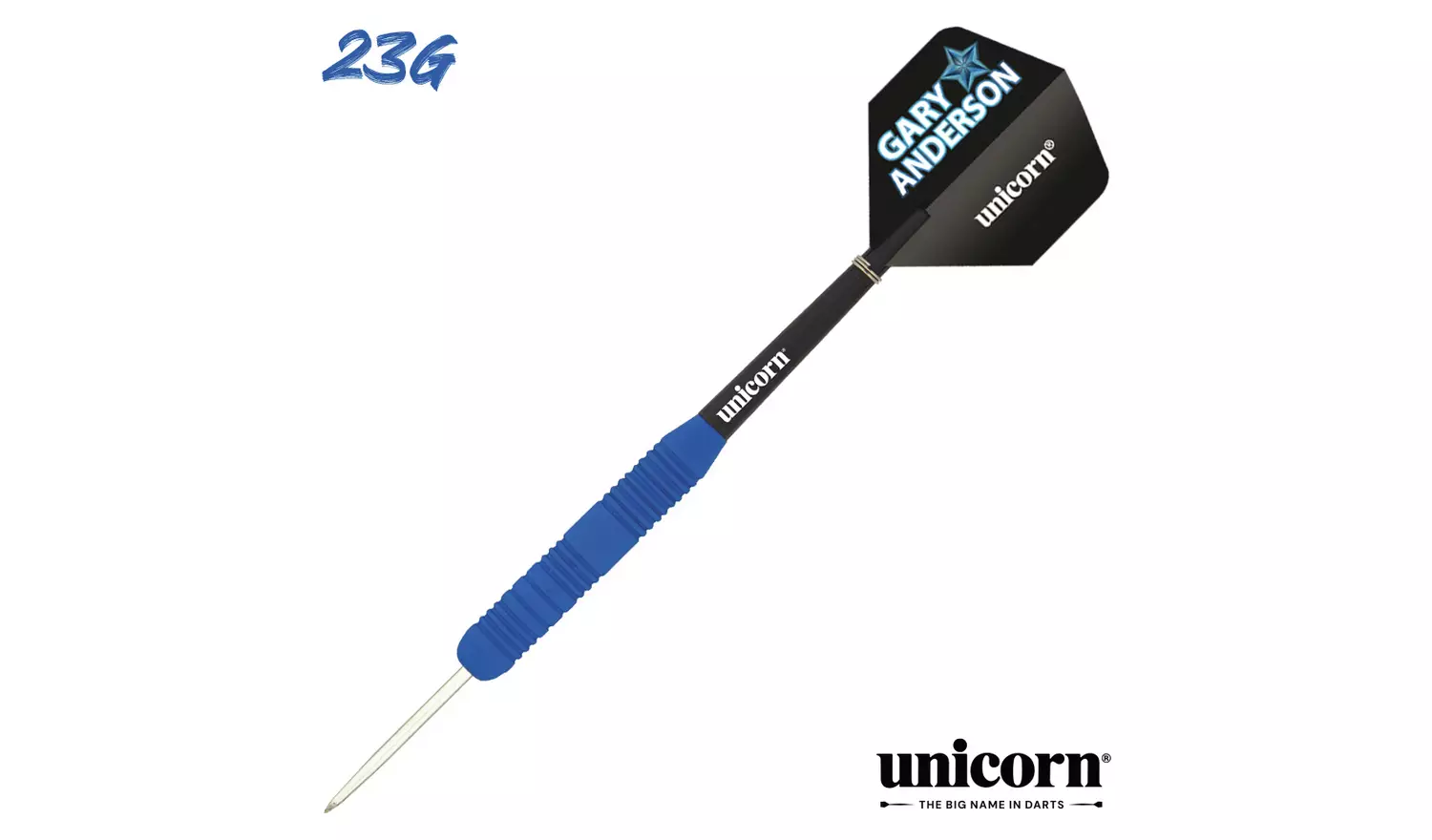 Unicorn Gary Anderson 23g Rubberised Brass Darts