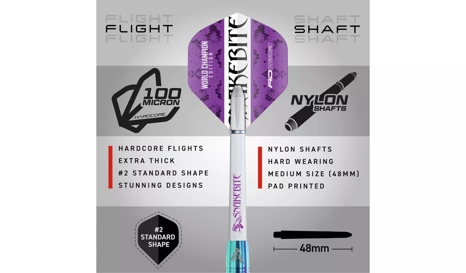 Red Dragon Peter Wright Snakebite 24g 90% Tungsten Darts Set