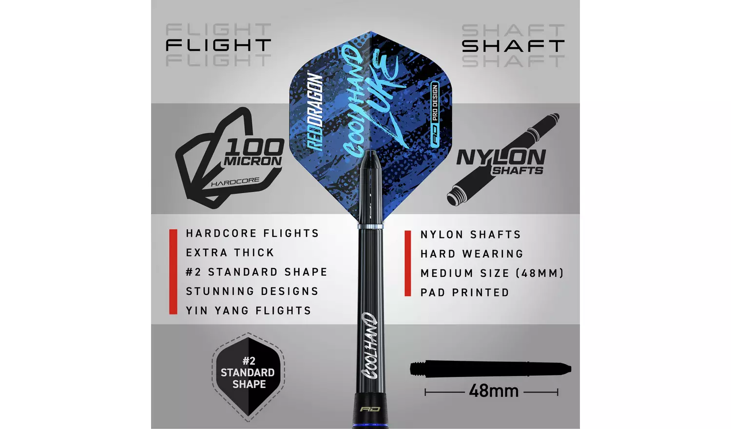 Red Dragon Luke Humphries Coolhand 22g Brass Darts Set