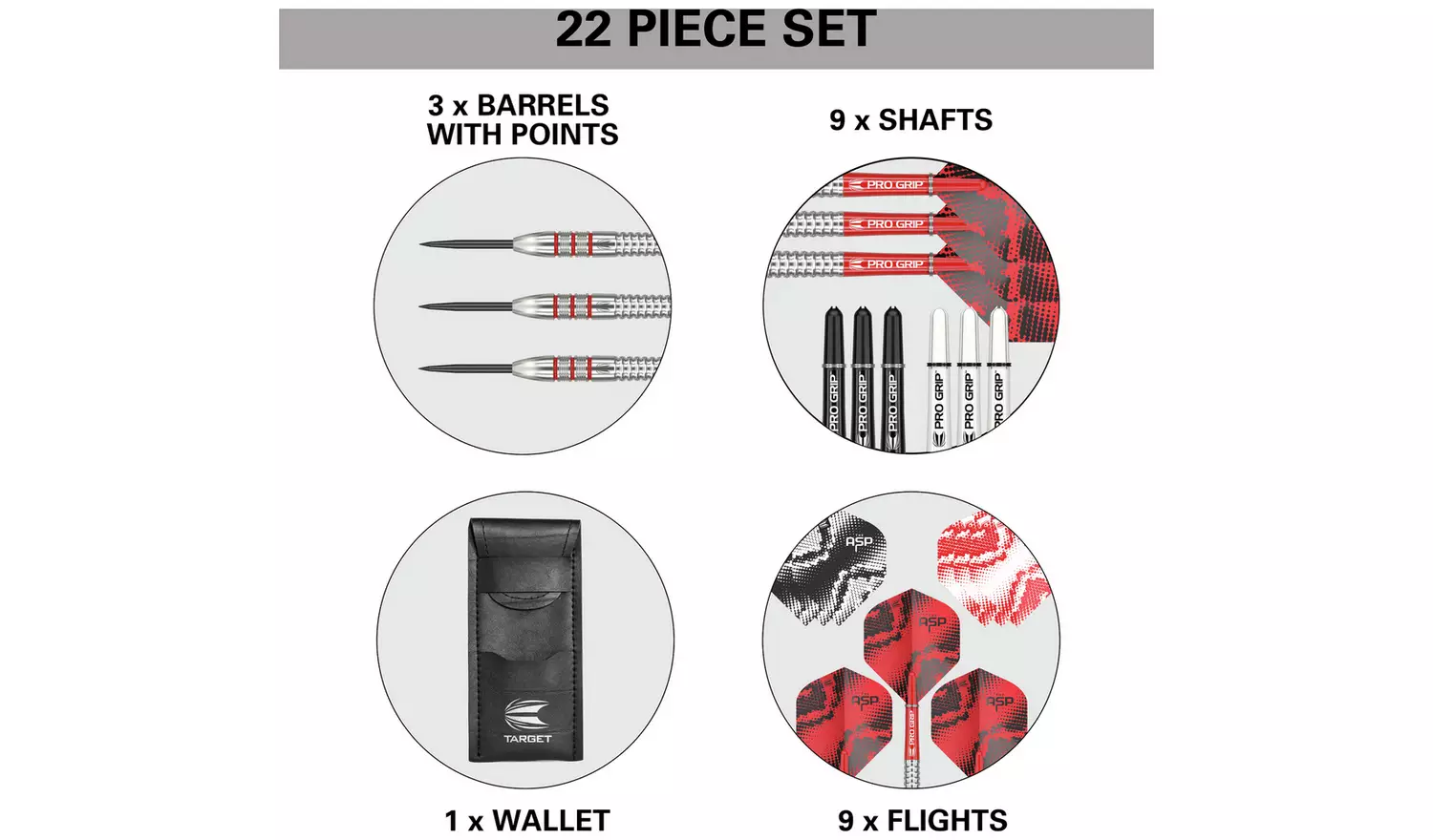 Target Nathan Aspinall 22g 80% Tungsten Steel Tip Darts Set