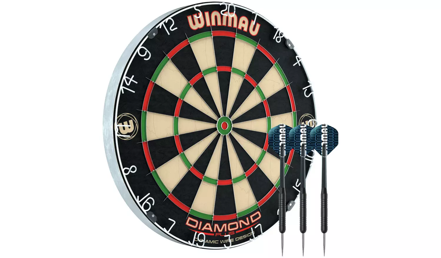 Winmau Diamond Plus Bristle Dartboard and Darts Set